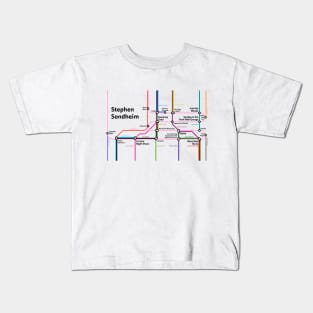 Stephen Sondheim Metro Subway Line - Horizontal Kids T-Shirt